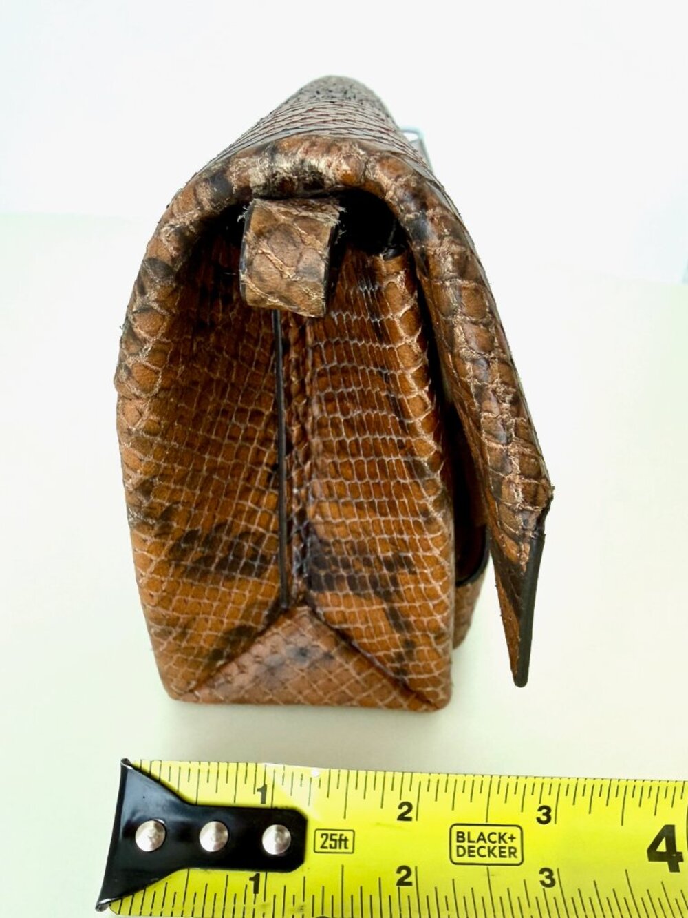 MAISON MARGIELA Snatched Python-Effect Small Bag - Picture 9 of 16